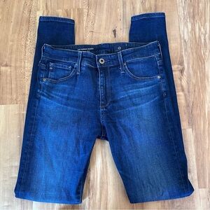 AG Adriano Goldschmied Dark Blue Skinny Jeans High Rise